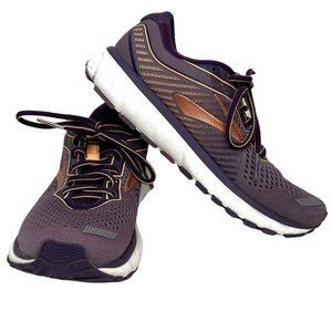 Brooks Ghost 12 Women's Size 8 Purple Gold Athletic Running Shoes 1203051B579